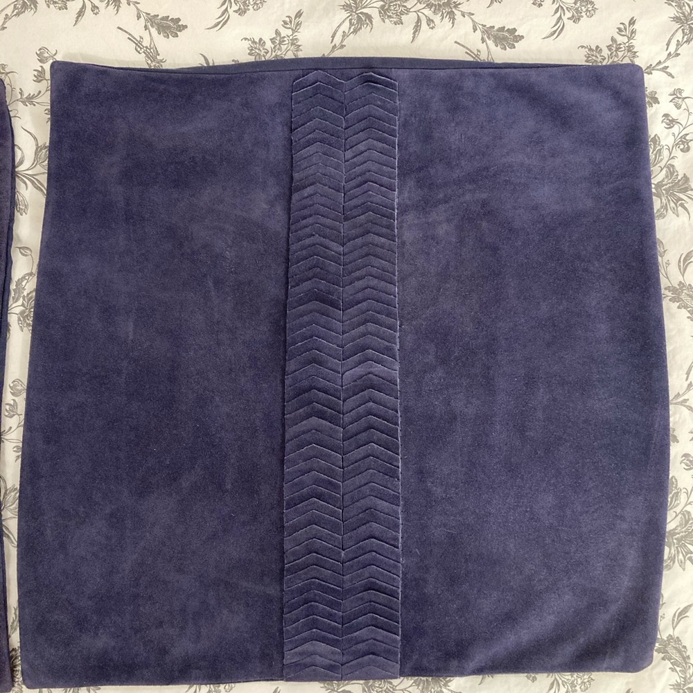 2 Suede Origami Cut Pillow Covers
